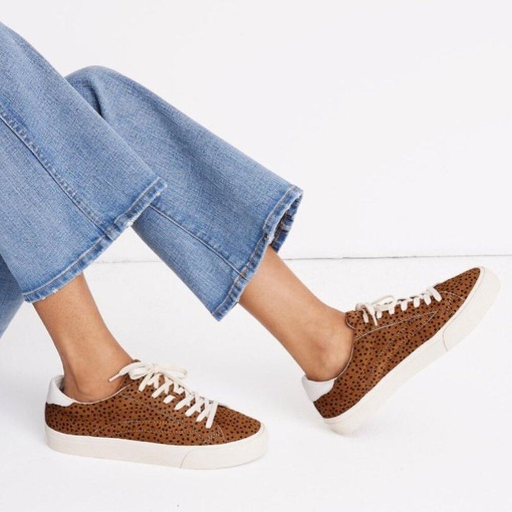 Madewell Sidewalk Spot Dot Calf Hair Sneakers
